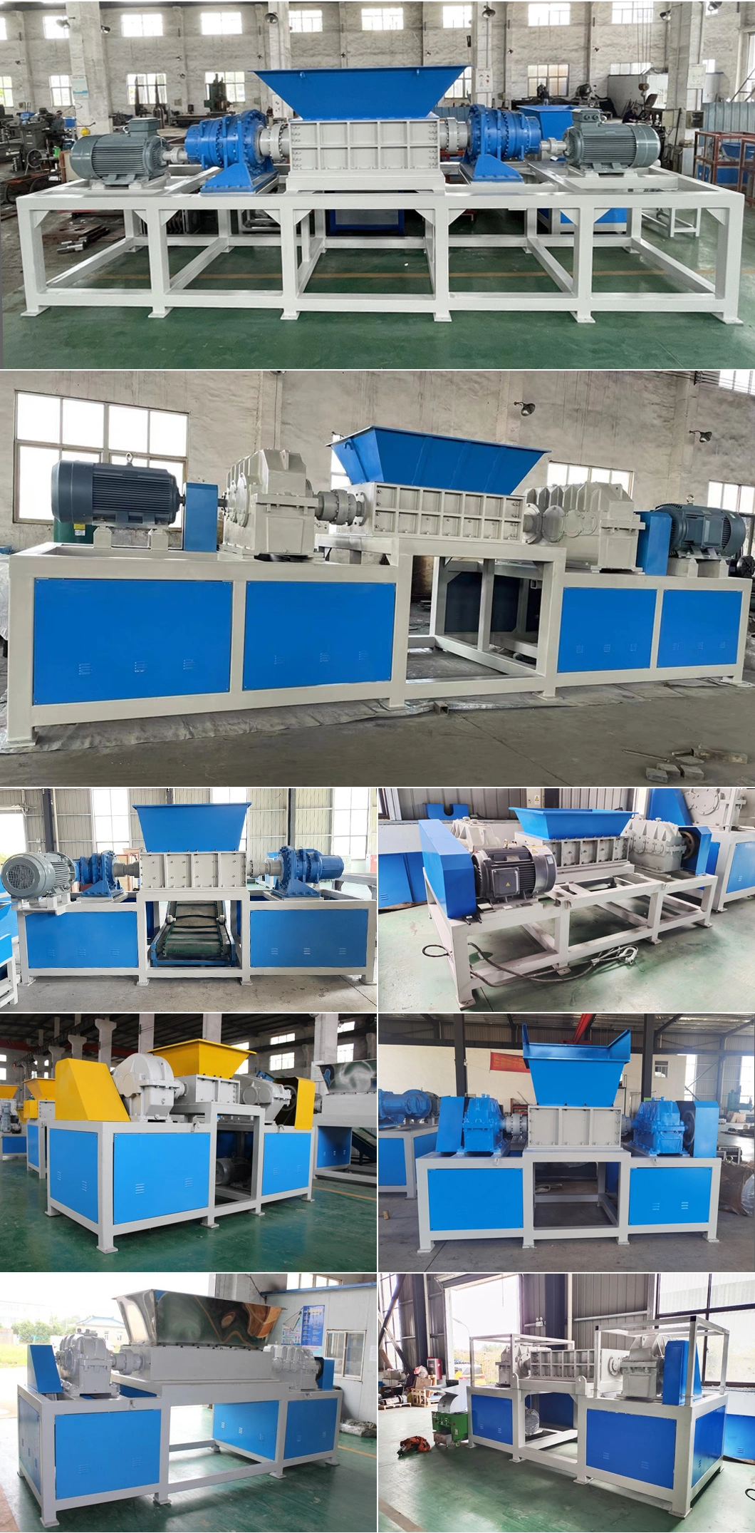 High Capacity Double Shaft Commercial Industrial Automotive Bicycle Car Truck Mechanical Used Rubber Tyre Tire Waste Recycling Plastic Shredder Crusher Machine