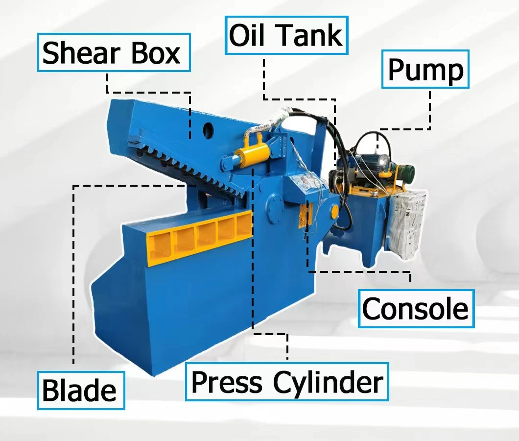 Hydraulic Alligator Shear with The Feeding Box