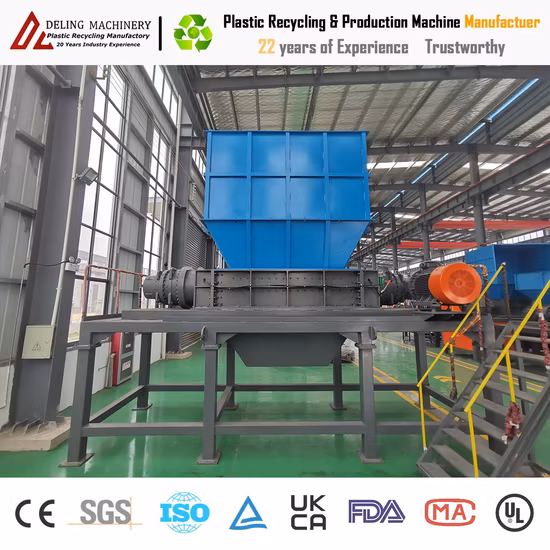 Doppelwellen-Abfallauto-Gummireifen-Recyclingmaschine Metallschrott-Zerkleinerungsmaschine